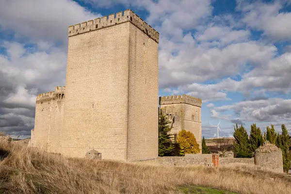 Castle Ampudia 13Th Century Gothic Architecture Province Palencia Spain — Stock Photo, Image