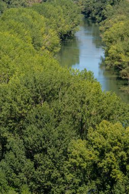 Rio Ebro, Cerca de Briones, Valle del Ebro, La Rioja, İspanya, Avrupa
