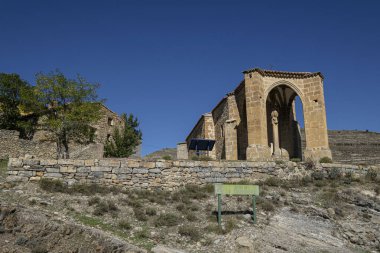 ermita y crucero de la Concepcion, siglo XVI, Enciso, La Rioja, İspanya, Avrupa