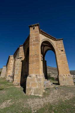 ermita y crucero de la Concepcion, siglo XVI, Enciso, La Rioja, İspanya, Avrupa