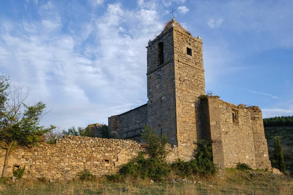 Iglesia Santiago Ruinas Navalsaz Rioja Spain Europe — Stock Photo, Image