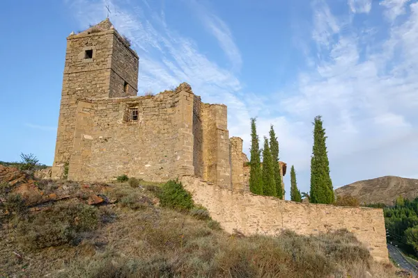 Iglesia Santiago Ruinas Navalsaz Rioja Spain Europe — 스톡 사진