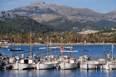 Bataklıktaki zevk tekneleri, Port Andratx, Mallorca, Balear Adaları, İspanya