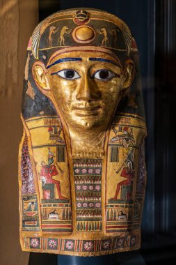 Nymaatre 'ın cenaze maskesi, katliam, Fayum, M.Ö. 2. yüzyıl, Gregorian Mısırlı Musei Vaticani, Vatikan Devleti, Roma, Lazio, İtalya