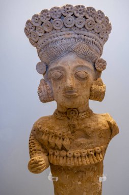 Kadın heykeli, İbiza 'dan, kil, dördüncü sent. MÖ, Madrid müzesi arkeolojik nacional, Kolezyum, Roma, Lazio, İtalya ,