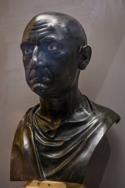 Afrikalı Scipio, erkek büst, Herculaneum, bronza, Augustan Age, The Coliseum, Rome, Lazio, İtalya ,