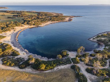 Cala en Tugores, doğa rezervi, Santanyi, Mallorca, Balear Adaları, İspanya