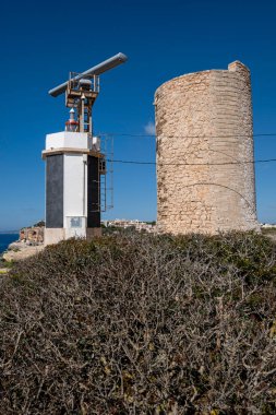 Faro de Torre d en Beu, Cala Figuera, Santanyi, Mallorca, Balear Adaları, İspanya