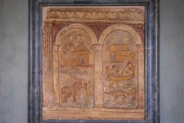Campana Cena Nilótica Relevo Terracota Roma Século Musei Gregoriano Egípcio — Fotografia de Stock