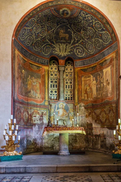 Najświętsza Maryja Panna Cosmedin Pod Przewodnictwem Kościoła Greckokatolickiego Melkite Rzym — Zdjęcie stockowe
