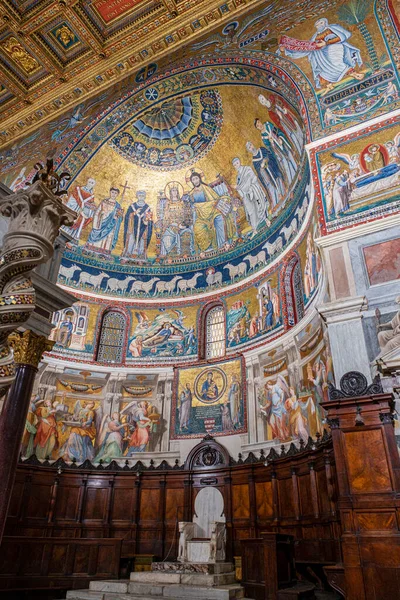 Apsis Mosaik Mit Der Krönung Der Jungfrau Maria Jahrhundert Werk — Stockfoto