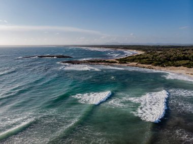 Es Peregons Petits plajı, Punta de Sa Llova, Park Doğal Marinoterrestre Es Trenc-Salobrar de Campos, Colonia de Sant Jordi, ses Salines, Mallorca, Balearic Adaları, İspanya