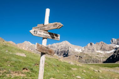 Güzergah tabelası, Ip Vadisi, Jacetania, Huesca, İspanya