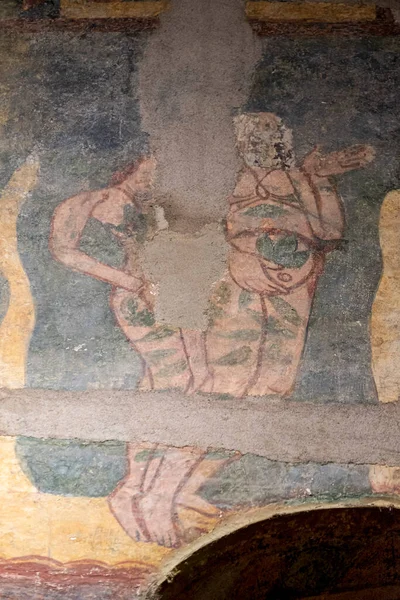 Τοιχογραφίες Της Ruesta 12Ος Αιώνας Τοιχογραφίες Σκισμένες Και Μεταφερόμενες Καμβά — Φωτογραφία Αρχείου