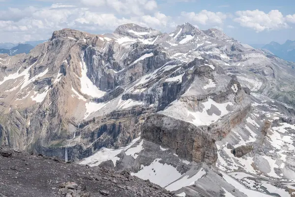 Monte Perdido 3355 Meter Aufstiegsroute Zum Taillon Französische Pyrenäen Frankreich — Stockfoto