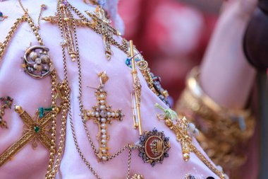 Eagles ve Sant Joan Pelos 'un Dansı, Corpus Christi alayı, Pollensa, Mayorka, Balearic Adaları, İspanya