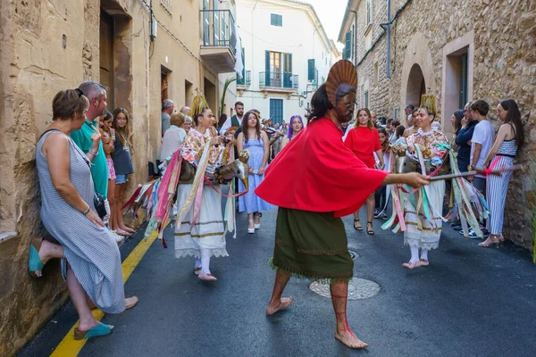 Tance Eagles Sant Joan Pelos Corpus Christi Procesí Pollensa Mallorca — Stock fotografie