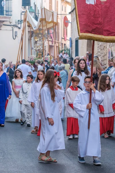 Corpus Christi Procession Pollensa Majorca Balearic Islands Spain — Stock Photo, Image