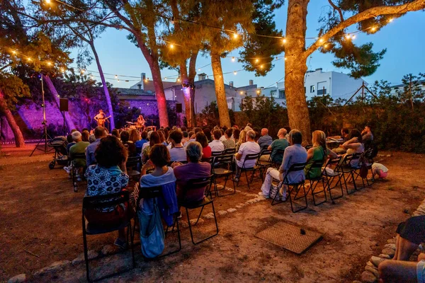 Anna Andreu Koncercie Mida Lluna Vers Festival Binissalem Majorka Baleary — Zdjęcie stockowe
