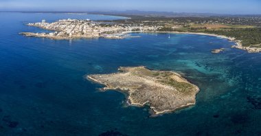 Na Guardis adası, Fenik yerleşimi, İsa 'dan 4. yüzyıl, ses Salines, Mallorca, Balear Adaları, İspanya
