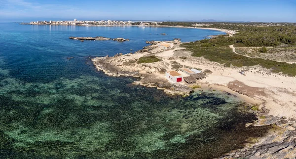 Oude Vissershuizen Van Curt Ses Salines Mallorca Balearen Spanje — Stockfoto