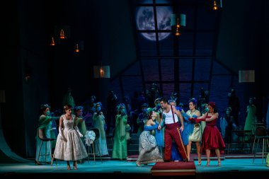 L 'elisir d' amore Operası, Donizetti, Tiyatro Müdürü, Palma, Mayorka, Balearic Adaları, İspanya