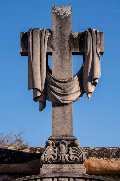 Croce Velata Cimitero Llucmajor Maiorca Isole Baleari Spagna — Foto Stock