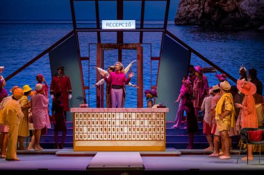 L 'elisir d' amore Operası, Donizetti, Tiyatro Müdürü, Palma, Mayorka, Balearic Adaları, İspanya