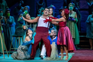 L 'elisir d' amore Operası, Donizetti, Tiyatro Müdürü, Palma, Mayorka, Balearic Adaları, İspanya