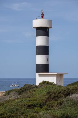 Punta Plana lighthouse, S Estalella, Llucmajor, Mallorca, Balearic Islands, Spain
