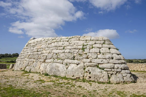 stock image Naveta des Tudons, prototalayotic, Ciutadella, Menorca, Balearic Islands, Spain