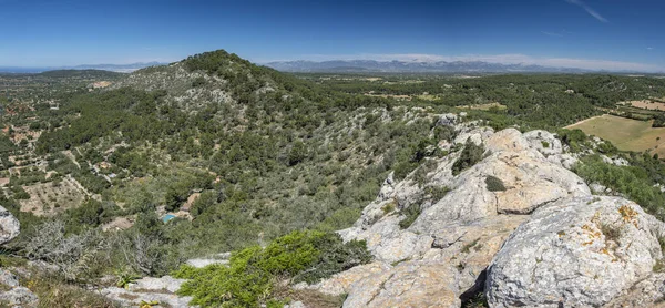 stock image Puig de Ses Bruixes and Puig den Claret, Llucmajor, Mallorca, Balearic Islands, Spain