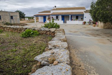 tipik ev, yeşil rota Cala Saona, Formentera, Pitiusas Adaları, Balear Community, İspanya