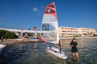 Estany des Peix, Yelkencilik Okulu, Formentera, Pitiusas Adaları, Balear Community, İspanya
