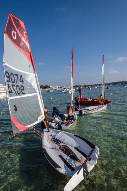 Estany des Peix, Yelkencilik Okulu, Formentera, Pitiusas Adaları, Balear Community, İspanya