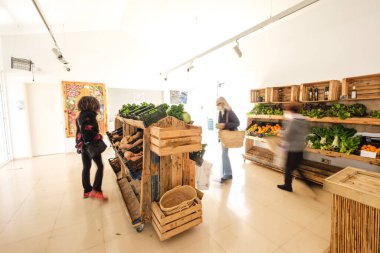 Mercat sayfaları, sıfır kilo meyve ve sebze, Sant Francesc Xavier, Formentera, Pitiusas Adaları, Balear Community, İspanya