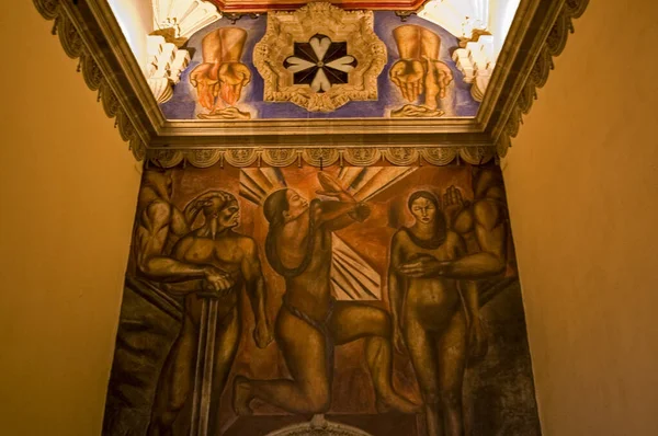 Murals Orozco Casa Los Azulejos Xviii Historical Center Mexico Mexico — Stock fotografie