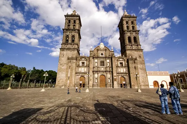 Catedral Puebla 1550 1640 Centro Historico Puebla Estado Mexico Mexico — Foto Stock