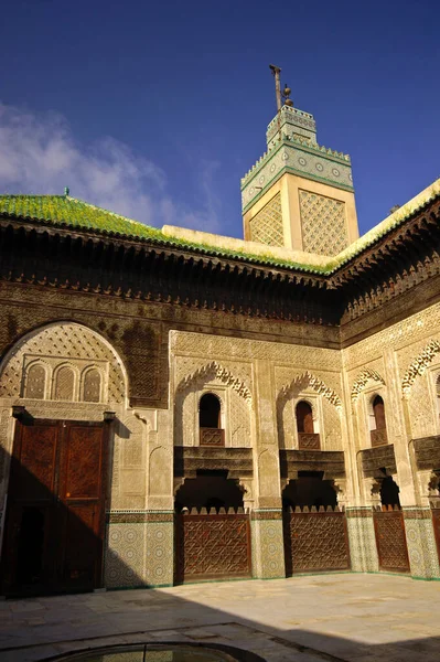Madrasa Bou Inania Xiv Marruecos 마그레브 아프리카 — 스톡 사진