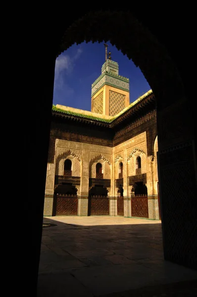 Madrasza Bou Inania Xiv Fez Vagyok Marruecos Magreb Vagyok Afrika — Stock Fotó