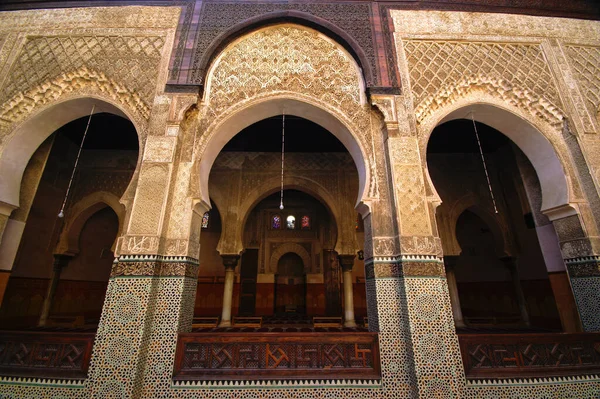 Oratorio Madrasa Bou Inania Xiv Fez Marruecos Zagabria Africa — Foto Stock