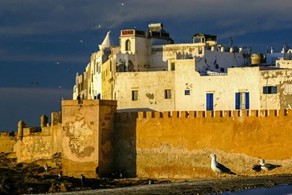 stock image Skala de la casbah vista desde la Skala del puerto.Essaouira (mogador). Costa Atlantica. Marruecos. Magreb. Africa.