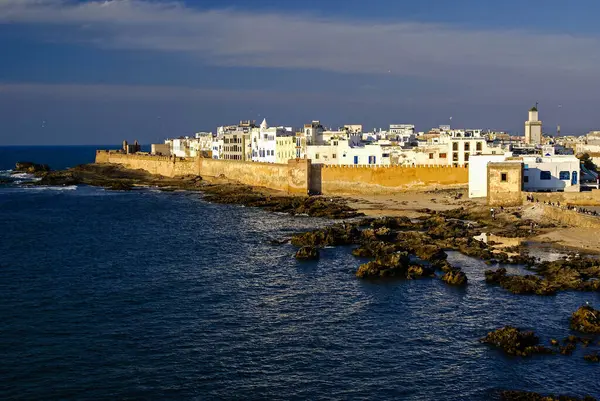 Skala Casbah Vista Desde Skala Del Puerto Essaouira Mogador 코스타아 — 스톡 사진