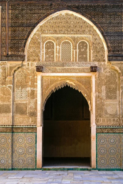 Madrasa Bou Inania Xiv Marruecos 마그레브 아프리카 — 스톡 사진