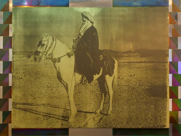 stock image The Nomad, 1983, projection on photosensitive canvas, Gerhard Merz, Sa Bassa Blanca Museum (msbb