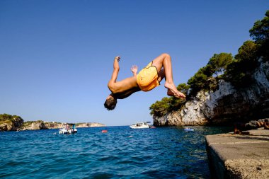 Cala Llombarts, Santanyi, Mallorca, Balear Adaları, İspanya, Avrupa