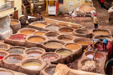 Chouwara tannery , Medina Fez el-Bali. Fez , Morocco, Africa