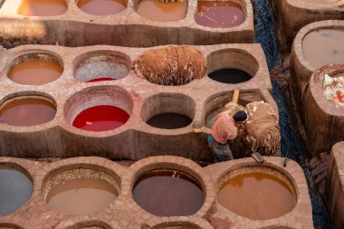 Chouwara tannery , Medina Fez el-Bali. Fez , Morocco, Africa