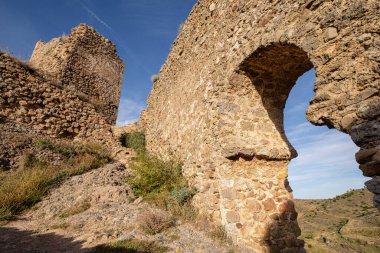 arco de entrada, Castillo de Clavijo, Clavijo, La Rioja, İspanya