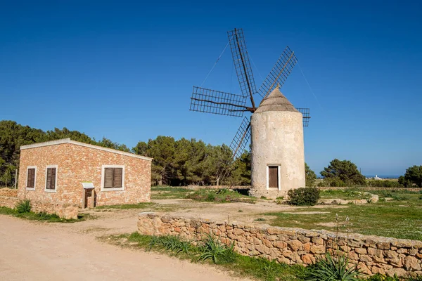 Mola Windmill Formentera Pitiusas Islands Balearic Community Spain — ストック写真